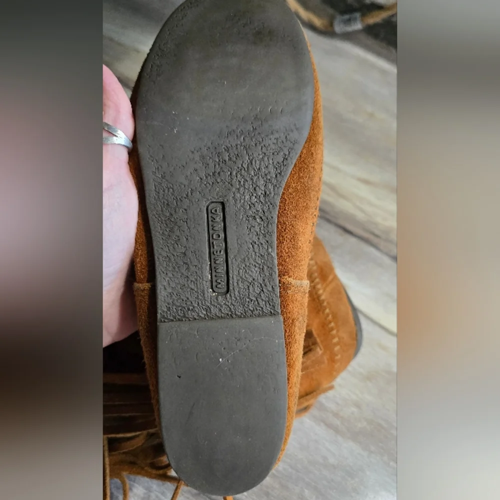 Fringed Brown Suede Boots - Picture 4 of 4